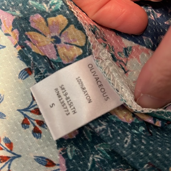 Olivaceous patchwork floral cardigan, size S NWT! - Picture 3 of 7